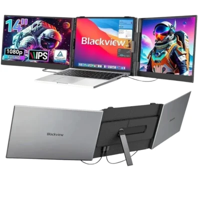 Monitor Blackview DCM6 14" FullHD IPS 60Hz USB-C Dual Ultra Delgado Aluminio