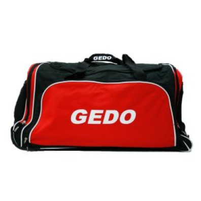 BOLSA DE DEPORTE GEDO MILAN TROLLEY CON RUEDAS, NEGRO Y ROJO, 4 DEPARTAMENTOS