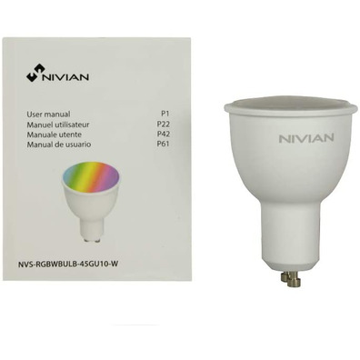 Bombilla Inteligente Nivian NVS-RGBWBULB-45GU10-W 4.5W GU10