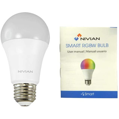 Bombilla Inteligente Nivian NVS-RGBWBULB-8E27-W 8W E27