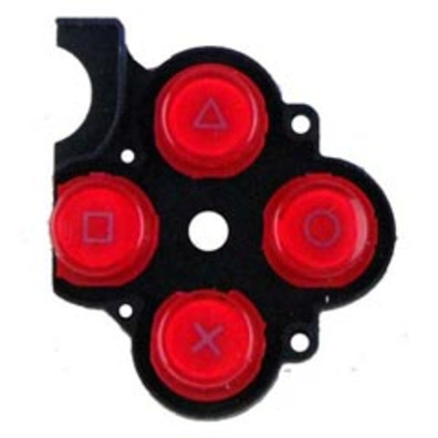 Repuesto D-Pad Rubber y Botones (Red) - PSP 3000