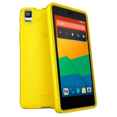 Carcasa para bq Aquaris E5 Gummie Cover Amarillo