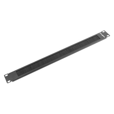 PANEL CEPILLO 19" 1U NEGRO AK-1101-B