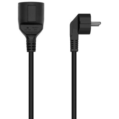 AISENS Cable Alargador Schuko 10M Negro CEE7/M-CEE7/H