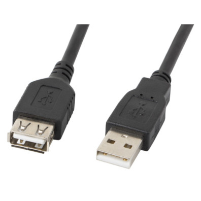 CABLE ALARGADOR LANBERG USB 2.0 MACHO HEMBRA 0.7M NEGRO