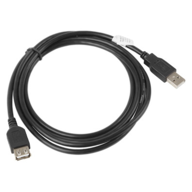 Lanberg CA-USBE-10CC-0018-BK cable USB 1,8 m USB 2.0 USB A Negro