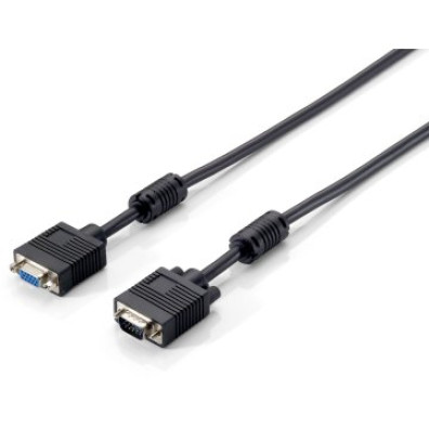 Cable Alargo VGA Equip 3Coax Macho - Hembra 10m con Ferrita - Calidad Profesional