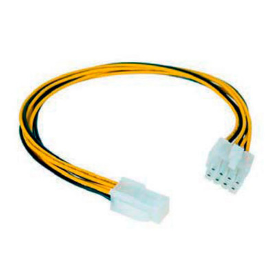 Cable Alimentación 4 Pines Hembra a 4+4 Pines Macho - 15cm - Nanocable