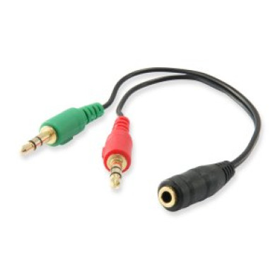 CABLE AUDIO Mini Jack 3.5mm Hembra a 2 Jack 3.5mm Macho