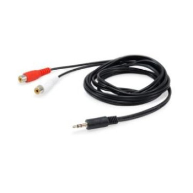 Cable de Audio EQUIP Mini Jack 3.5mm Macho a 2 RCA Hembra 2.5M