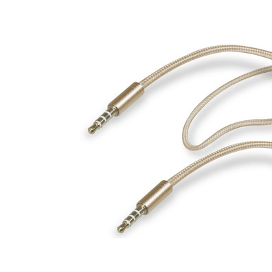 Cable audio stereo 3.5 mm Oro metálico SBS