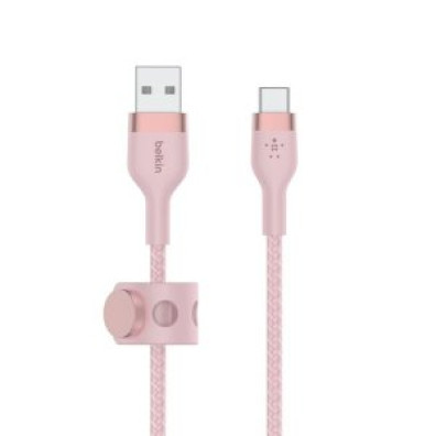 Cable USB-C a Lightning Belkin 1M Trenzado de Silicona Rosa