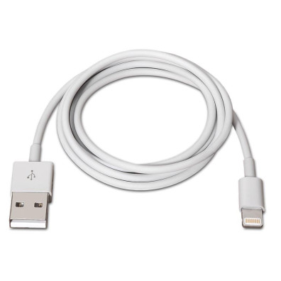 Cable Datos/Cargador USB Lightning 1M Blanco - Nanocable