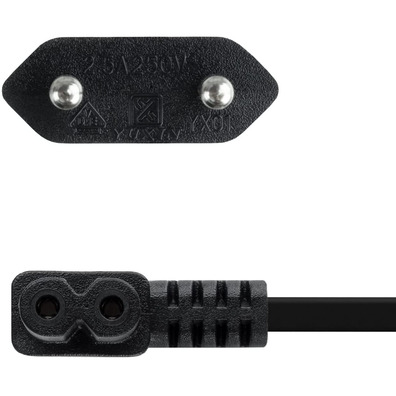 Cable de Alimentación Tipo Philips Nanocable 1.8m Negro