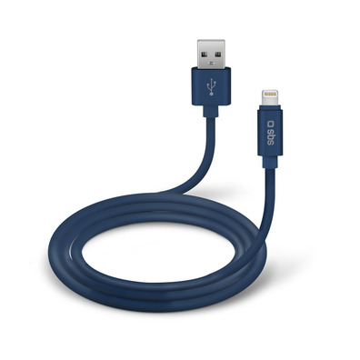 Cable de datos y de Carga Lightning Colección Polo SBS Azul