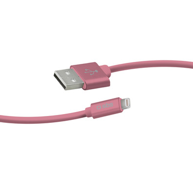 Cable de datos y de Carga Lightning Colección Polo SBS Rosa