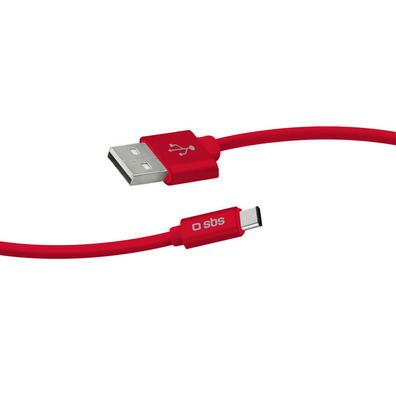 Cable de datos y de carga Tipo C Colección Polo SBS Rojo