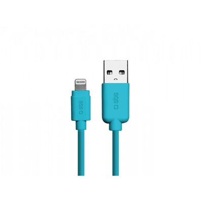 Cable de recarga lightning 1m Azul SBS