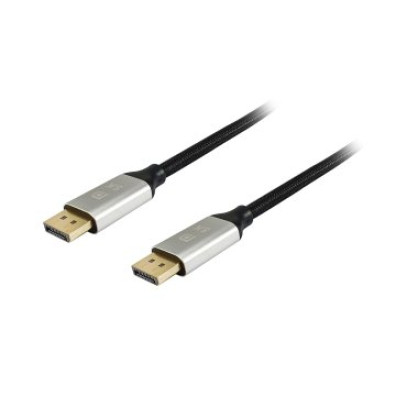 Cable DisplayPort a DisplayPort Premium 1.4 8K/60Hz 5M Malla Algodón Trenzado y Conector Aluminio Equip
