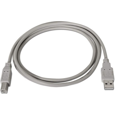 Cable Impresora USB(A)M 2.0 a USB(B)M Aisens 1M Gris