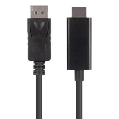 Lanberg - CA-DPHD-11CC-0030-BK cambiador de género para cable DisplayPort HDMI