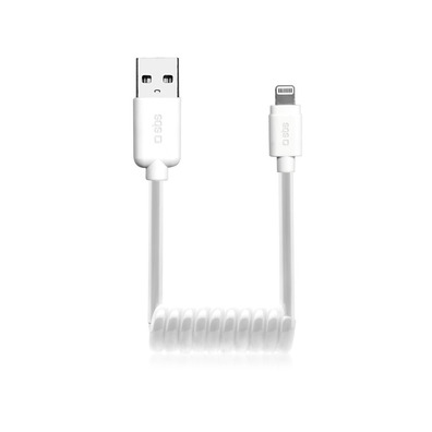 Cable lightning Apple 0.5 m espiral Blanco SBS