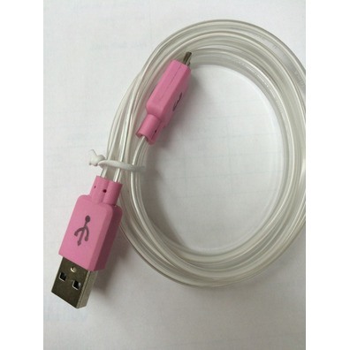 Cable de carga luminoso para Galaxy Note 3 Rosa