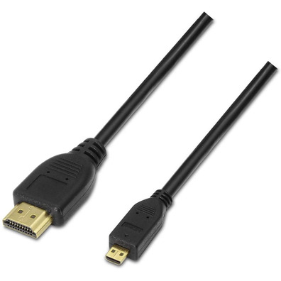 Cable Micro HDMI(D)M a HDMI(A)M Aisens 1.8M Negro