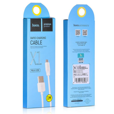 Cable Micro USB X1 Carga Rápida 1m Hoco
