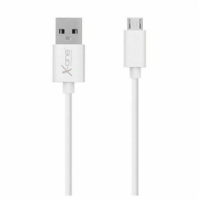 Cable plano Micro USB X-One Blanco