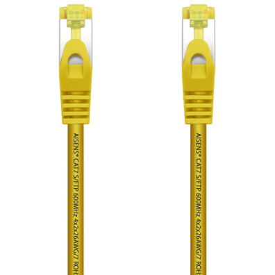 AISENS Cable De Red Cat.7 600 MHz RJ45 LSZH S/FTP PIMF AWG26, 2.0 m - Amarillo