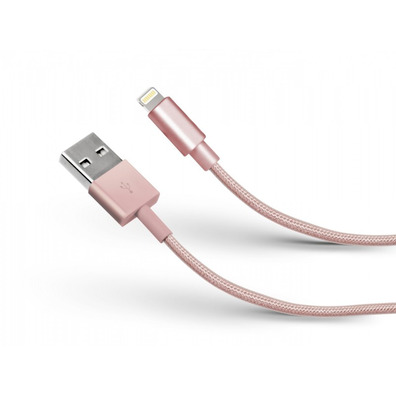 Cable trenzado lightning iPhone Gold Collection Rosa SBS