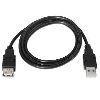 Cable USB 2.0 Negro 1m - Excelente Calidad - Compatibilidad A/M-A/H