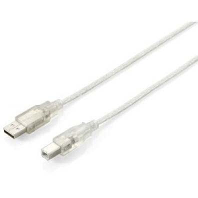 Cable USB-A 2.0 Transparente 5M Equip Tipo A-B