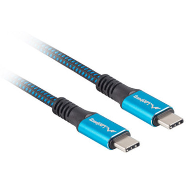 CABLE USB-C M/M 4.0 1.2M 100W 8K 30HZ NEGRO-AZUL