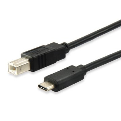 Cable USB-C a USB-B 2.0 1M - EQUIP 12888207 (carga 3A) 480Mb/s