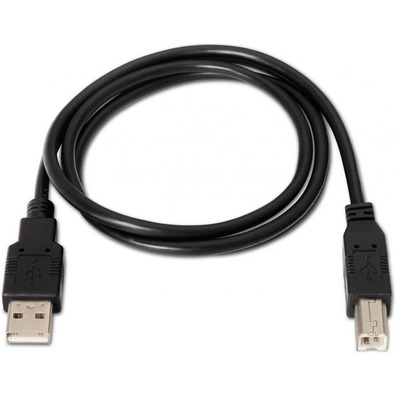 Cable USB Impresora Aisens A101-0005 USB(M) a USB(M) 1m Negro