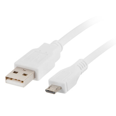 CABLE USB LANBERG 2.0 MACHO/MICRO USB MACHO 1.8M BLANCO