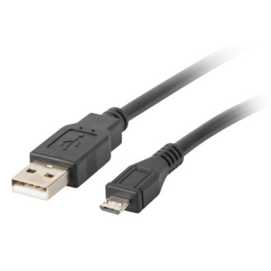 Lanberg - CA-USBM-10CC-0010-BK cable USB USB 2.0 1 m Micro-USB B USB A Negro