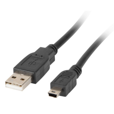 CABLE USB LANBERG 2.0 MACHO/MINI USB MACHO 1.8M NEGRO