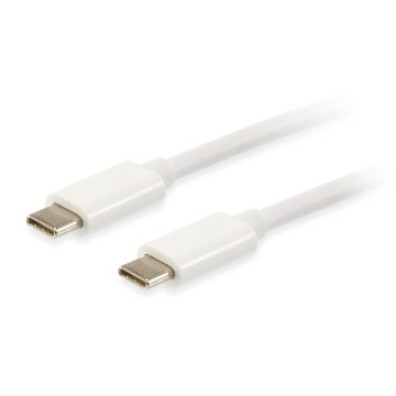 Cable USB-C a USB-C 2M EQUIP Platinium Blanco