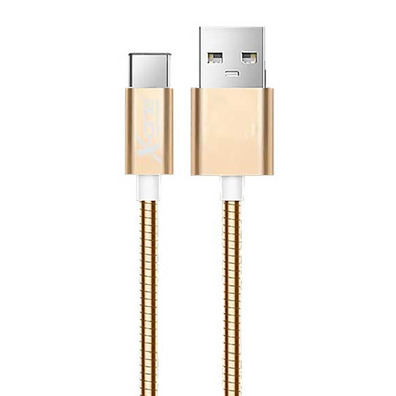 Cable USB Tipo-C Metal X-One - Oro Rosa