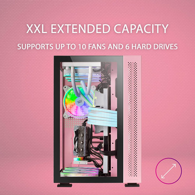 Caja ATX Premium Mars Gaming MCV2P XXL Pink