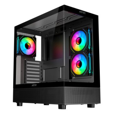 CAJA ATX ABYSM DANUBE SAVA H400 PRIME BLACK - Semitorre con USB 3.0 y USB-C