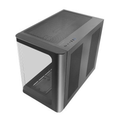 CAJA GAMING MARS MCFUSION CRISTAL CURVADO SEMITORRE ATX NEGRO 445mm GPU 2x3.5 3x2.5