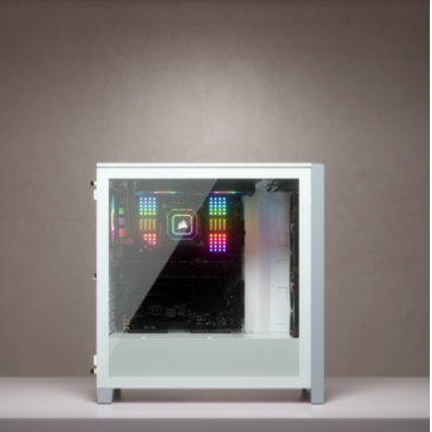 Caja Corsair ICUE 4000X RGB Tempered Glass Blanca