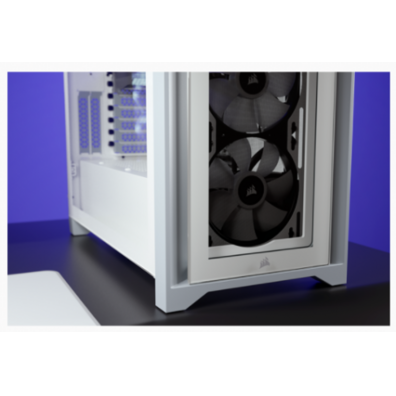 Caja Corsair ICUE 4000X RGB Tempered Glass Blanca