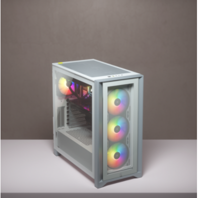 Caja Corsair ICUE 4000X RGB Tempered Glass Blanca