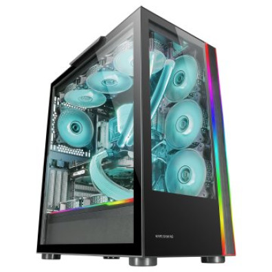 CAJA E-ATX MARS GAMING MC-ULT XXL BLACK CRISTAL TEMPLADO FRONTAL Y LATERAL