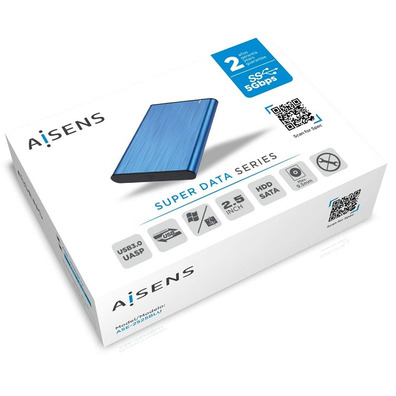 Caja Externa 2.5'' USB 3.1 SATA Aisens Aluminio Azul ASE-2525BLU